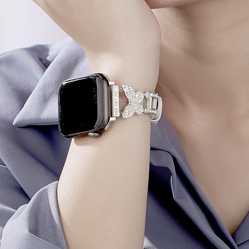 Miniatura 4 de Correa de cuero compatible con Apple Watch para mujer de 1.49, 1.57, 1.61 pulgadas, serie 8, SE, 7, 6, 5, 4, 3, 2, 1, correa clásica de cuero