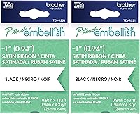 Vista 10 de Brother P-touch Embellish Cinta de impresión negra sobre encaje plateado con patrón TZEMPSL31 – ~1.3 cm de ancho x 4 m de largo para usar