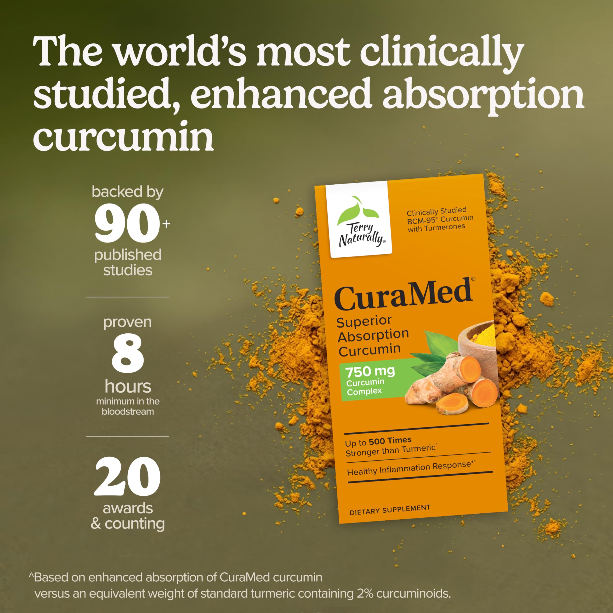 Terry Naturally CuraMed 750mg - Pain & Inflammation Relief - 60 Count — Amazon image 3