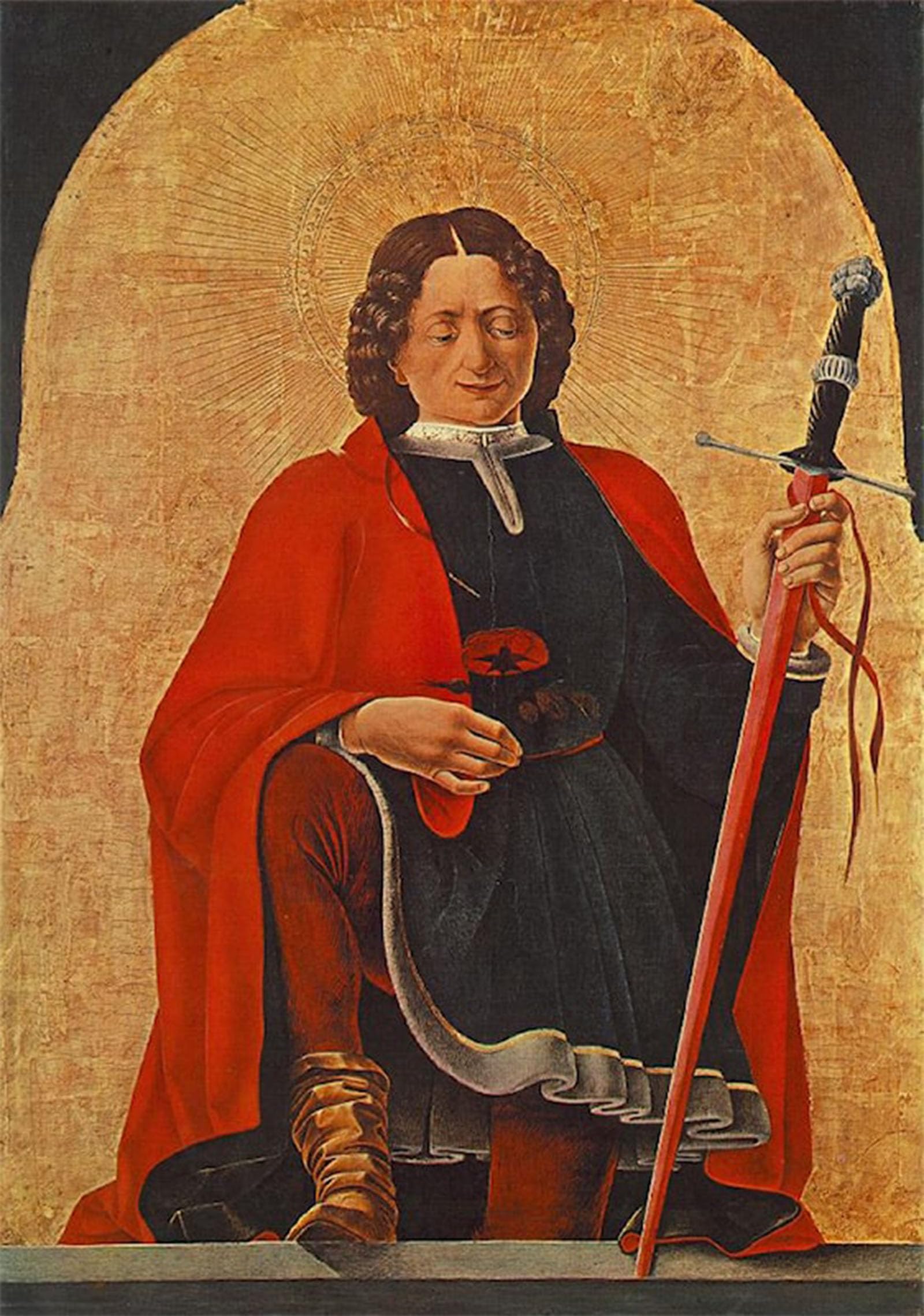 ARTXLXXBN Famous Print Painting Colorful Art Print St Florian by Francesco Del Cossa Canvas Art Decorations for Home Decor 60x90cm