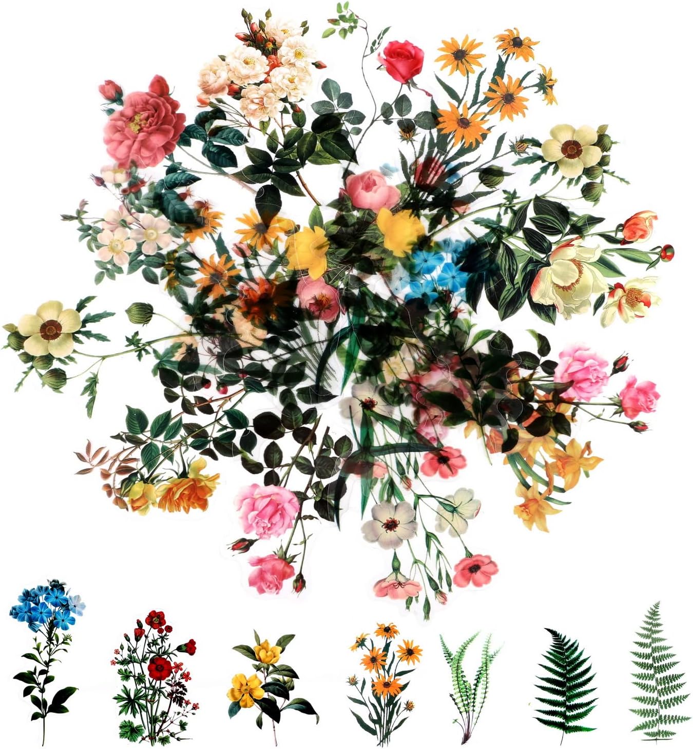 80Pcs Flower Plant Stickers