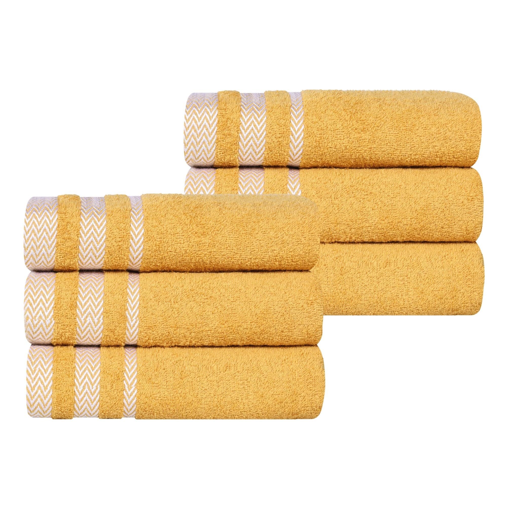 Superior Juego de 6 Toallas de Mano de algodón, Toallas pequeñas, Suaves y absorbentes, salón, Hotel, Gimnasio, Cocina, baño de Invitados, artículos Esenciales para el hogar, lujosas, esponjosas, de