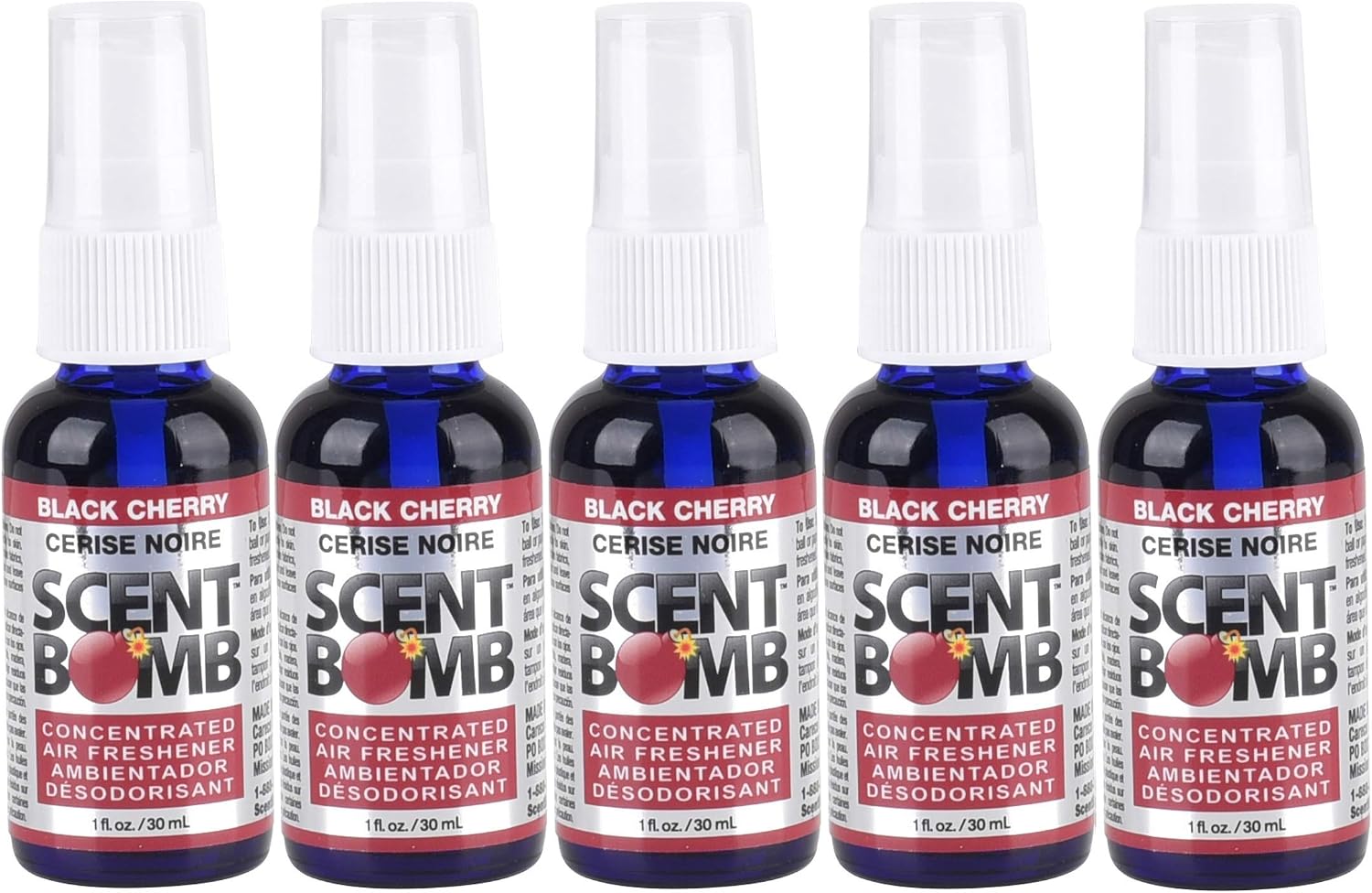 Scent Bomb Super Strong 100% Concentrated Air Freshener - 5 PACK (Black Cherry)