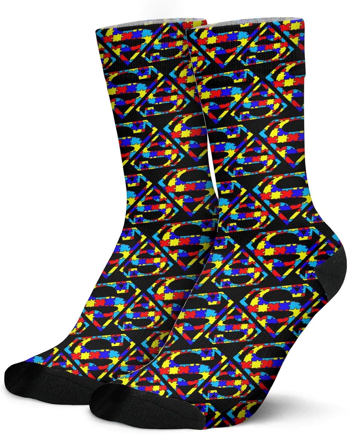 Men's Autism Socks Compression Socks Knee High Support