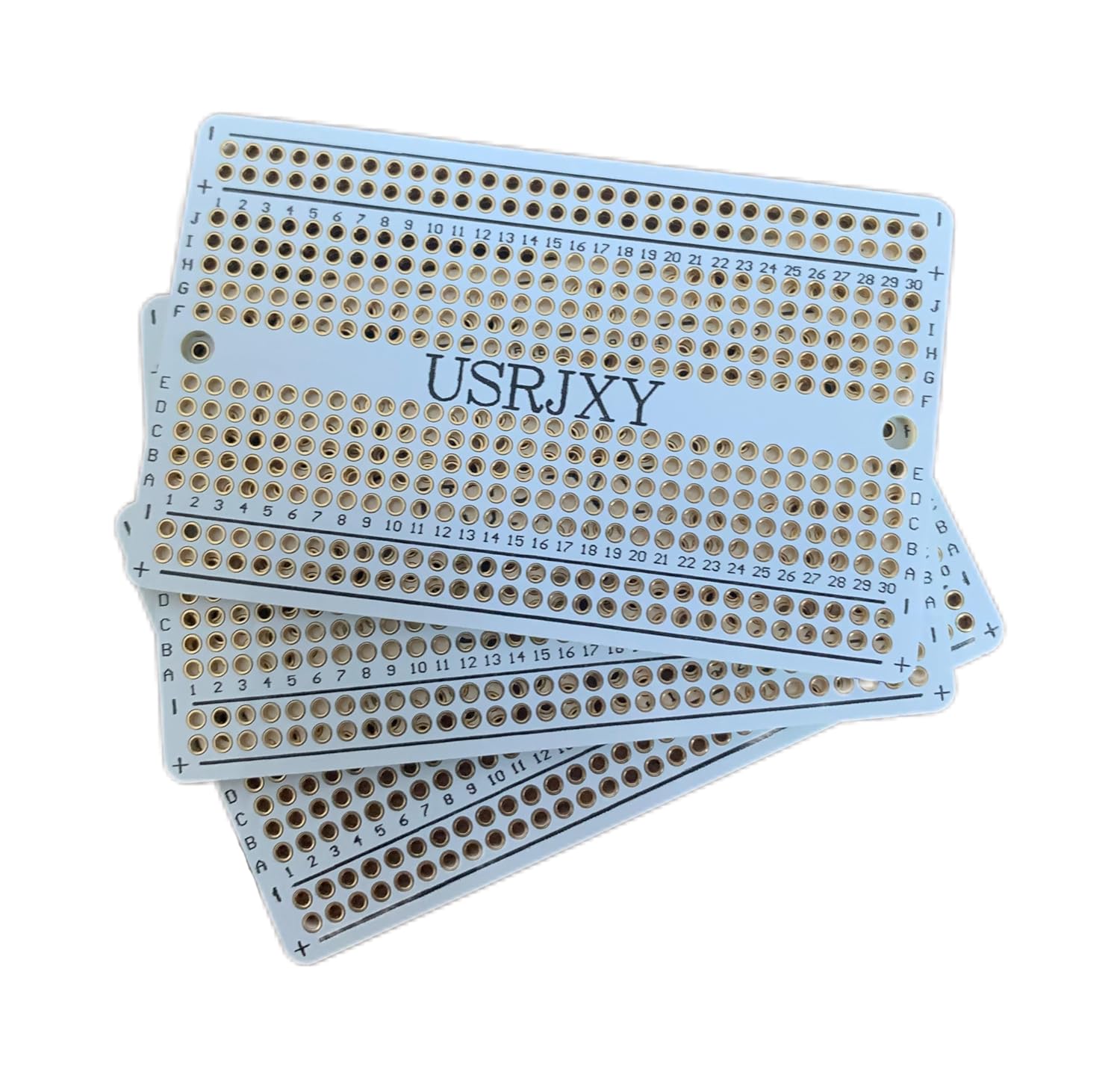 Prototype PCB Board Electronic Prototype Board Half Size Gold Plating Anti-Oxidation Breadboard PCB-White 3 Pcs！