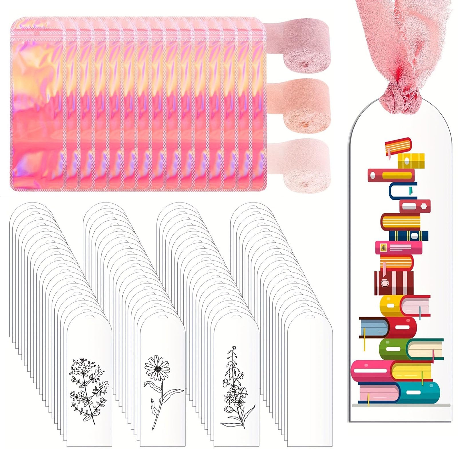 Acryl-Lesezeichen-Bastelset, sicheres, glattes Design für verschiedene Anlässe