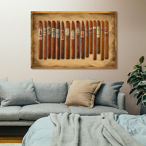 Miniatura 7 de Póster de arte para regalar a los amantes de los cigarros, lienzo, pinturas artísticas para pared, decoración del hogar, sala de estar, impresiones
