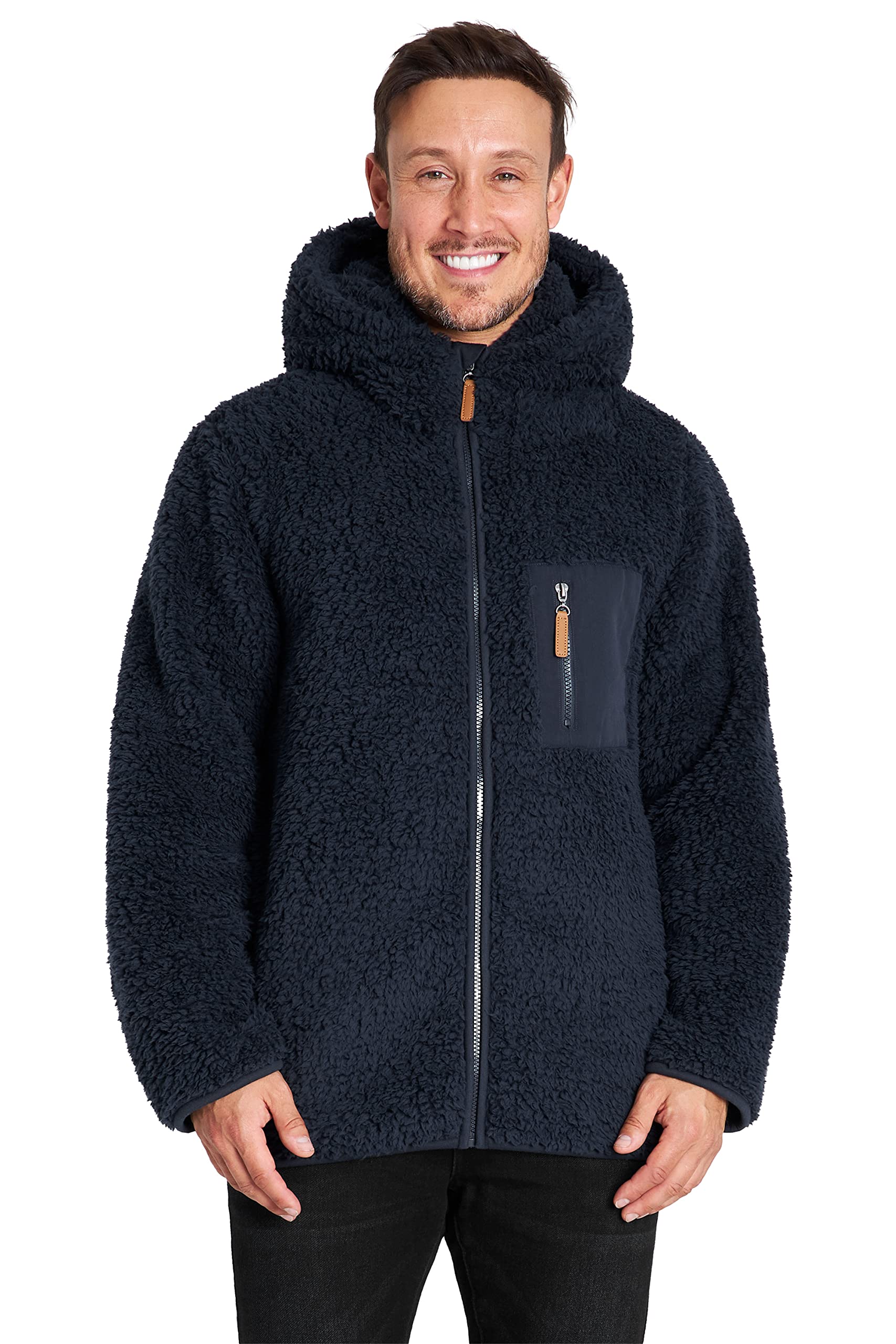 CityComfort Felpa Uomo con Zip, Felpa Invernale in Pile Teddy