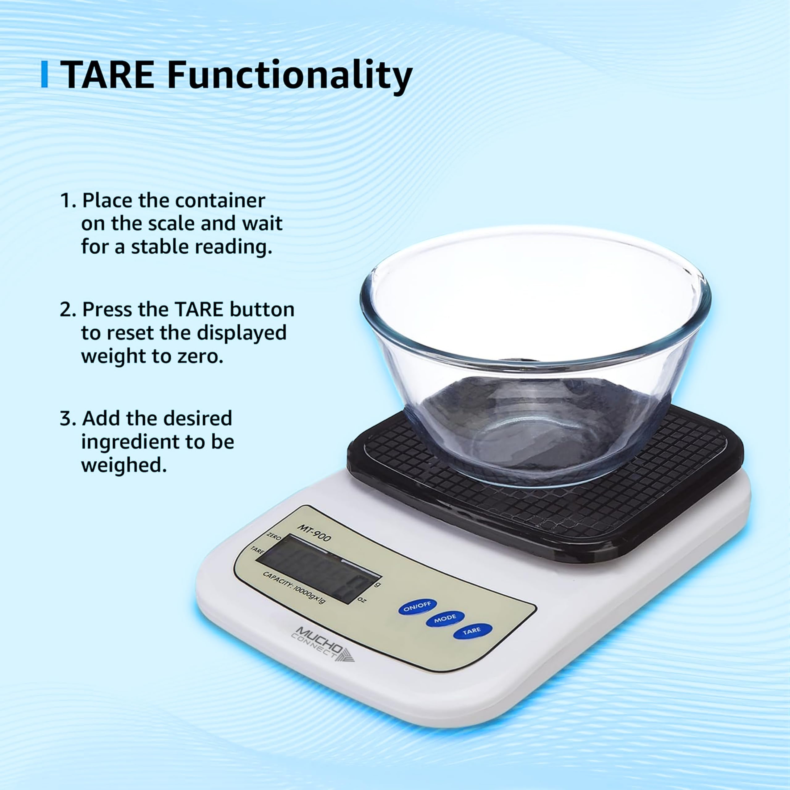 Digital Kitchen Scale - Precise Measurements & Tare Function -3 Digital Kitchen Scale - Precise Measurements & Tare Function -3