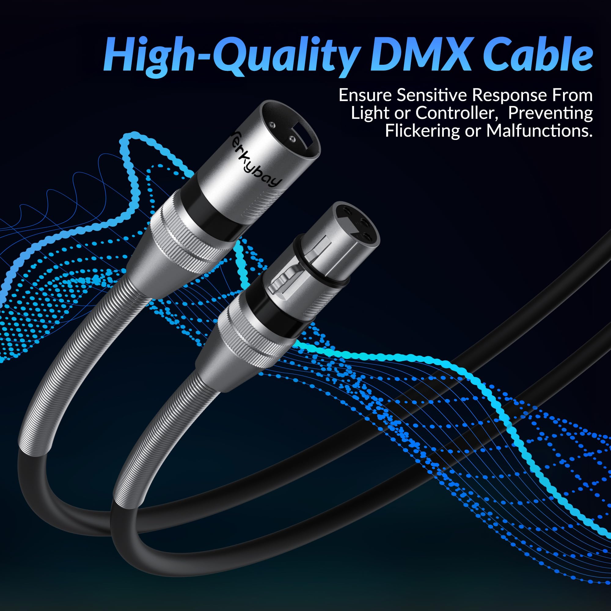 Kabel 3-pinowy DMX 5 m (2 sztuki), wtyczka XLR do gniazda Stage Light kabel SR, struktura SR, 110 omów, kabel sygnałowy DMX do reflektorów scenicznych, mikrofonów, sterowania światłem