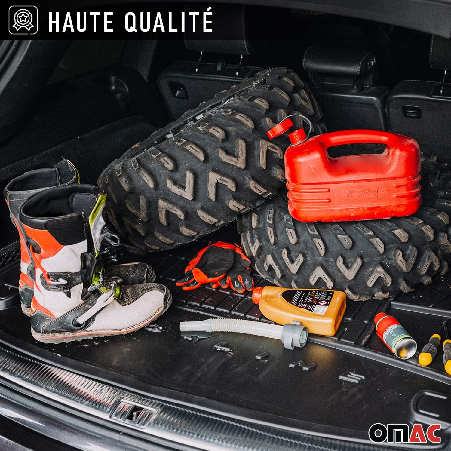 OMAC Premium Cargo Mats Liner for VW Jetta A6 2015-2018 All-Weather Heavy Duty