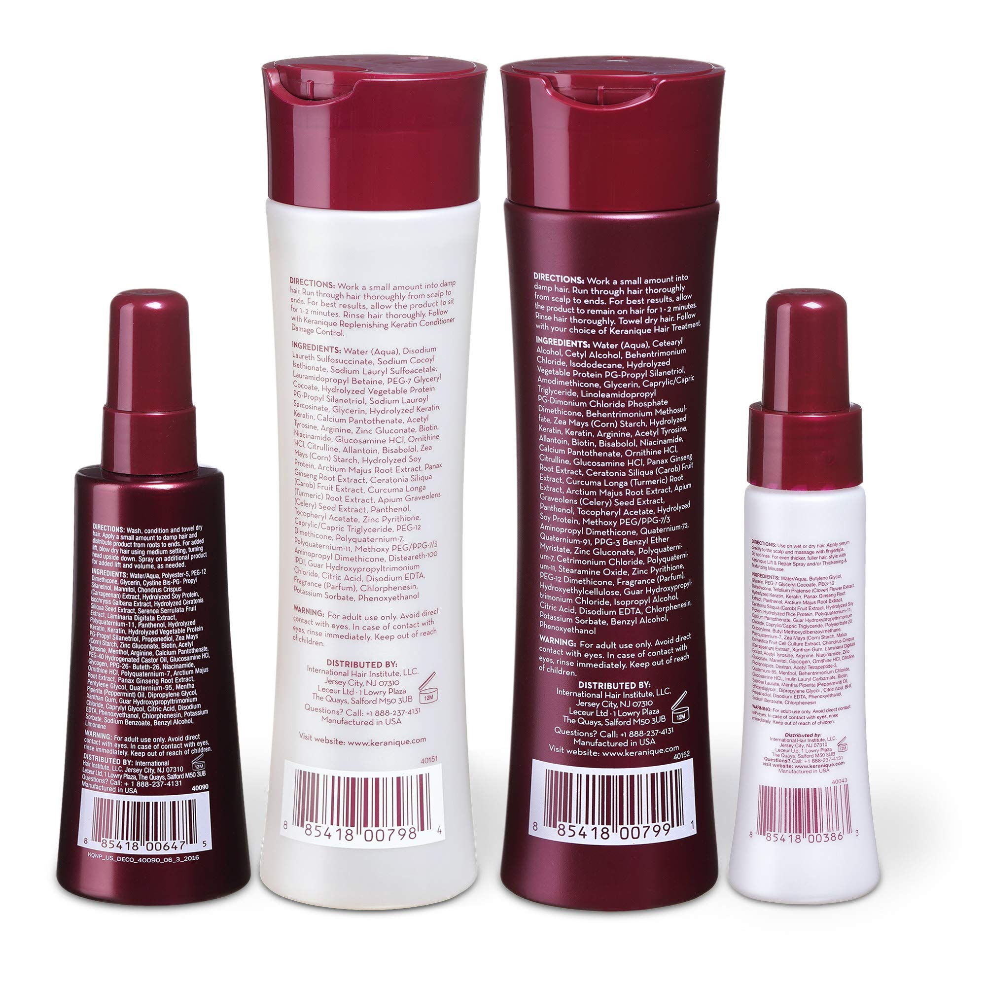 Keranique Thicker Fuller Hair 60 Days System with Keratin Shampoo