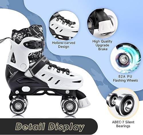 Miniatura 4 de Kuxuan Skates Patines ajustables en línea y patines para niños, niñas y mujeres