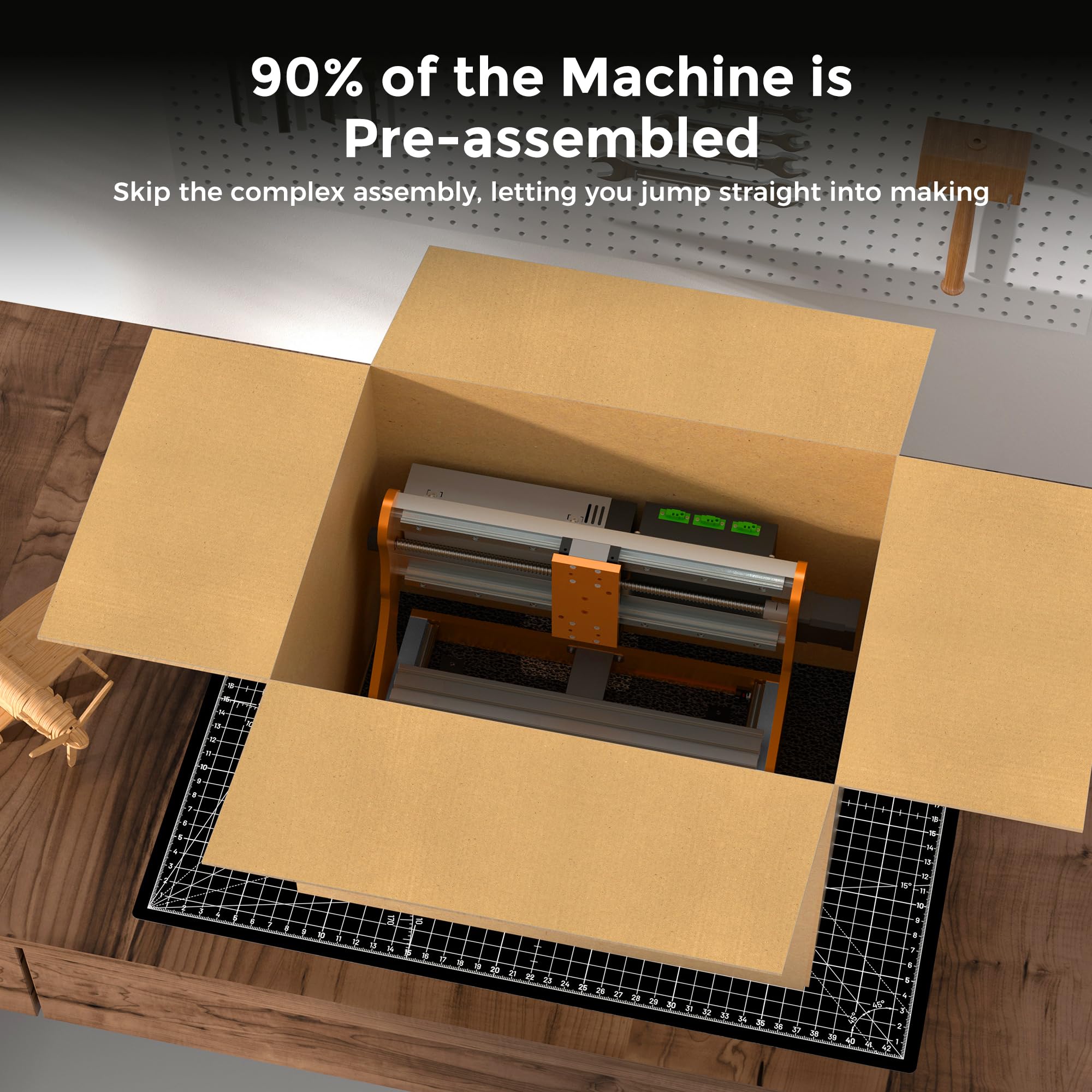 LUNYEE 3020 Nova CNC Router Machine, całkowicie metalowe prowadnice liniowe XYZ i śruba kulowa z routerem trymera 800 W, nadaje się do cięcia aluminium, mosiądzu, stali nierdzewnej, drewna, akrylu