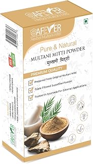 Safever Pure Multani Mitti Powder – 100% Natural Indian Fuller’s Earth for Face & Hair (1) Price In India