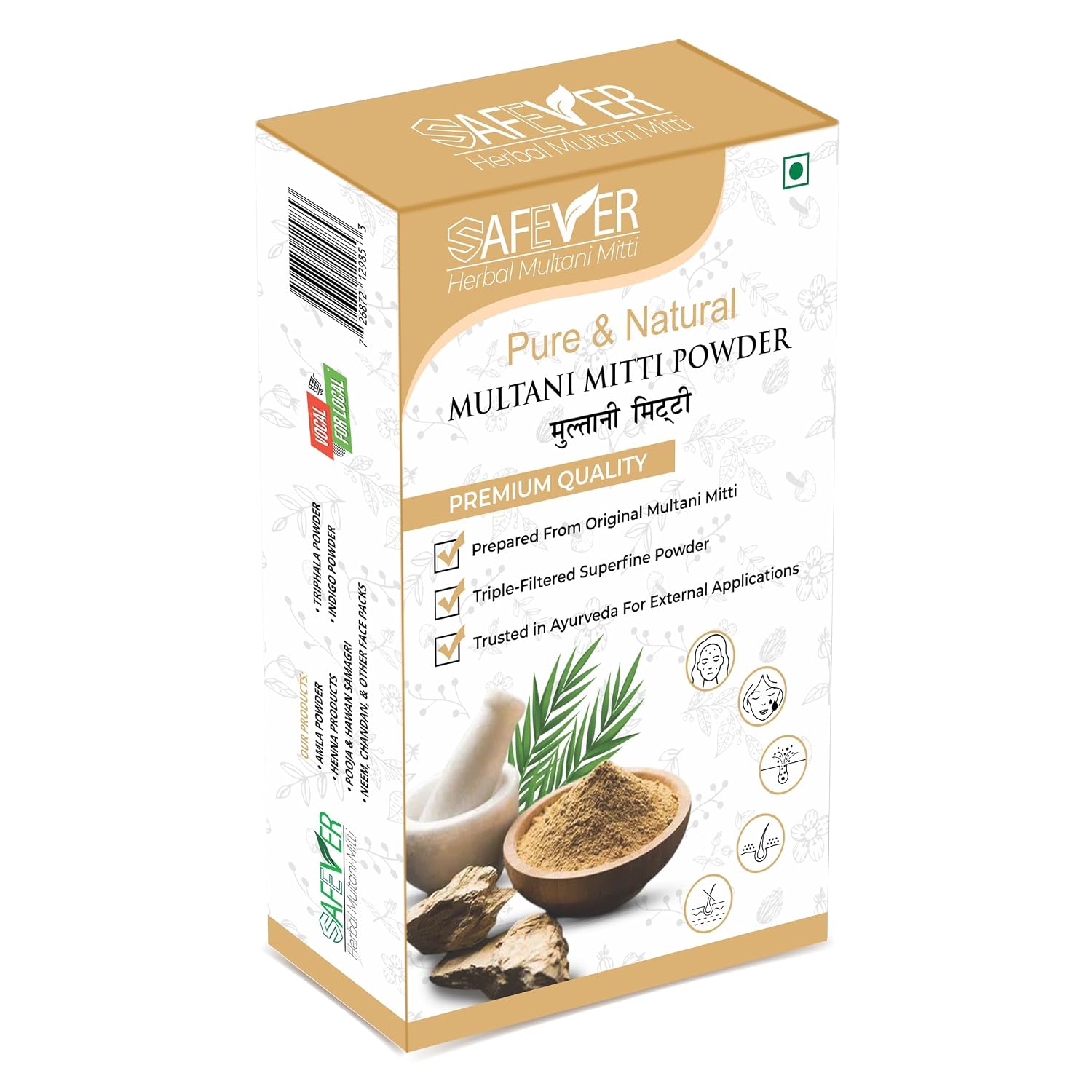 Safever Pure Multani Mitti Powder – 100% Natural Indian Fuller’s Earth for Face & Hair (1) - Review, Price and Buying Guide