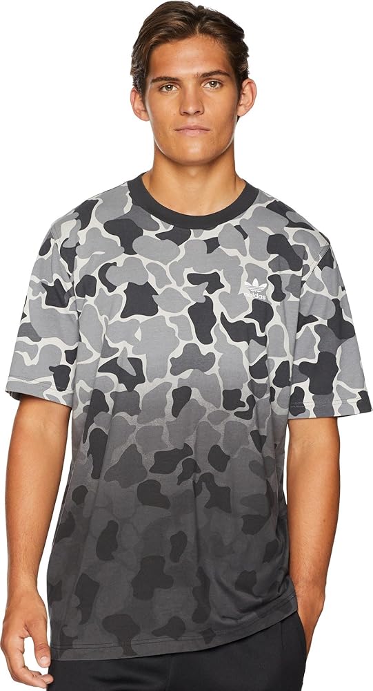 adidas カモフラージュストライプ シャツ Amazon.co.jp: adidas Originalsメンズ迷彩ディップTシャツ