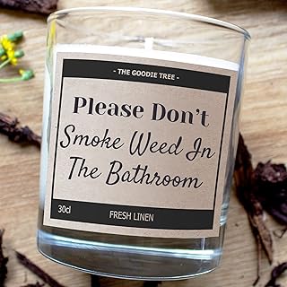 Please Don't Smoke Weed In The Bathroom Candle - 30cl Scented Candle - Gift idea - Funny Gift - For Him For Her