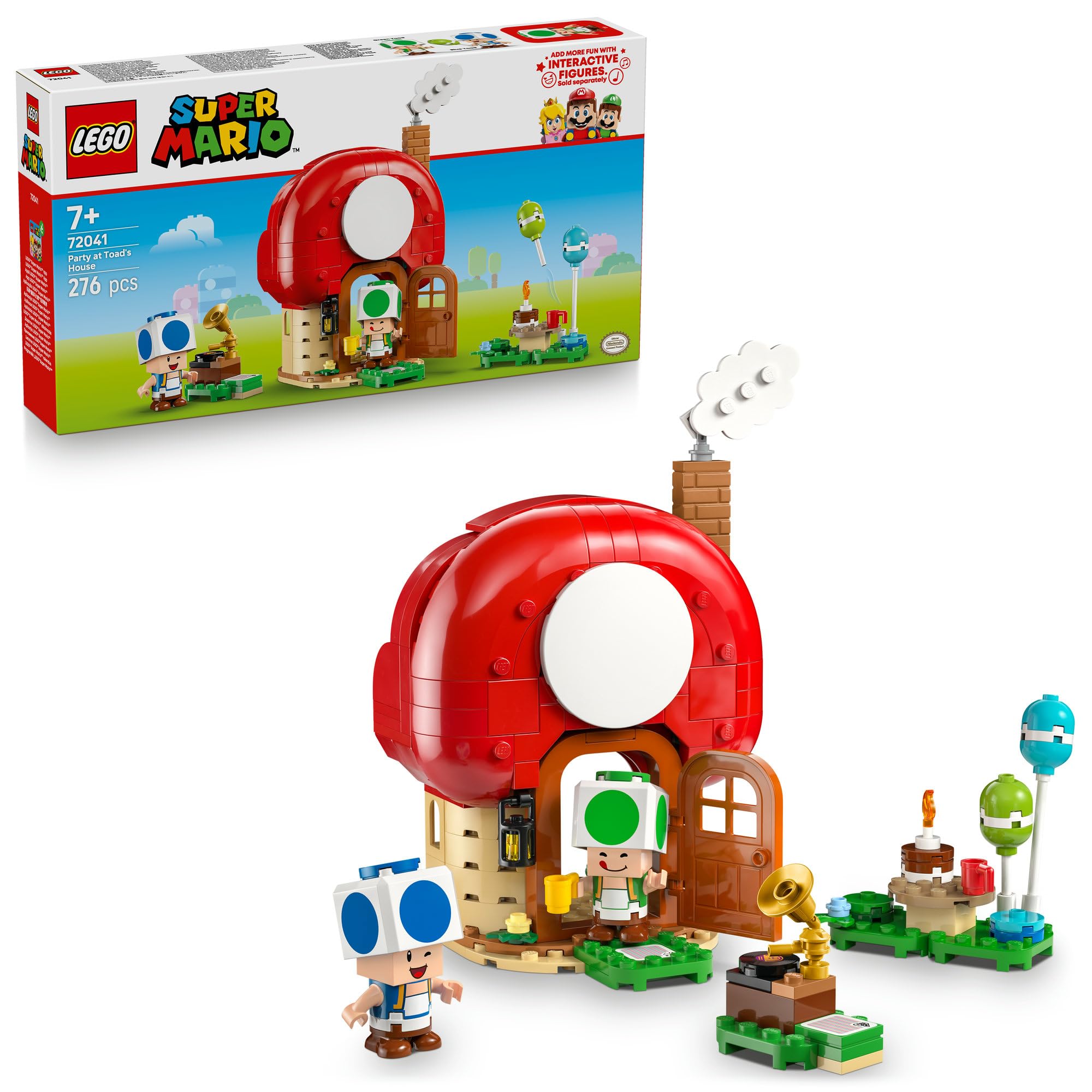 Lego 72041 Super Mario Toad House Home Party Toy, Birthday Present, Blocks, Boys, Girls, Children, 7, 8, 9, Elementary Student, Mario Goods, Game : Toys & Games