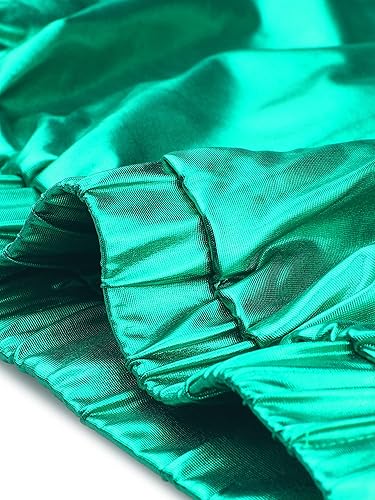 Miniatura 5 de Allegra K Chaqueta metálica holográfica brillante para mujer, manga larga, ligera, con cremallera