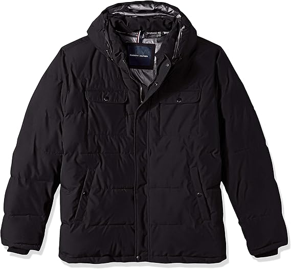 tommy hilfiger recycled nylon puffer jacket