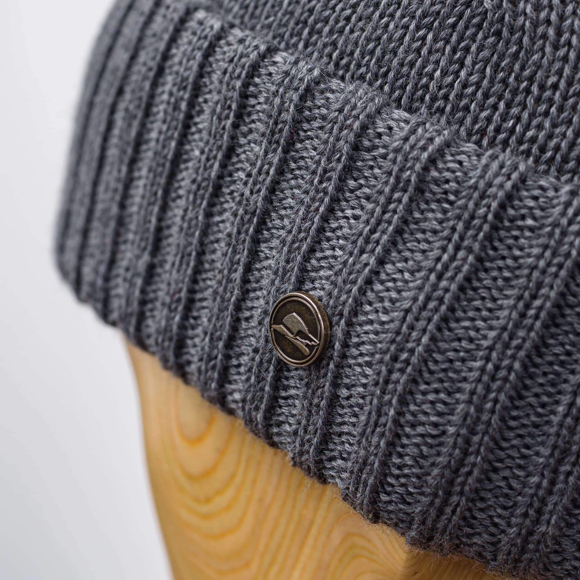 Sterkowski Orso Strickmütze | 100% Merinowolle Beanie für Herren und Damen | Warme Wintermütze Rippstrickmütze