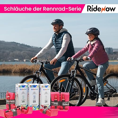 Miniatura 7 de Ridenow 2-Pack Bike Inner Tube for 70018C-28C, 70018C-32C,70028C-38C with 456585 mm Metal &TPU Presta Valves for Road Bikes, Super Light Puncture