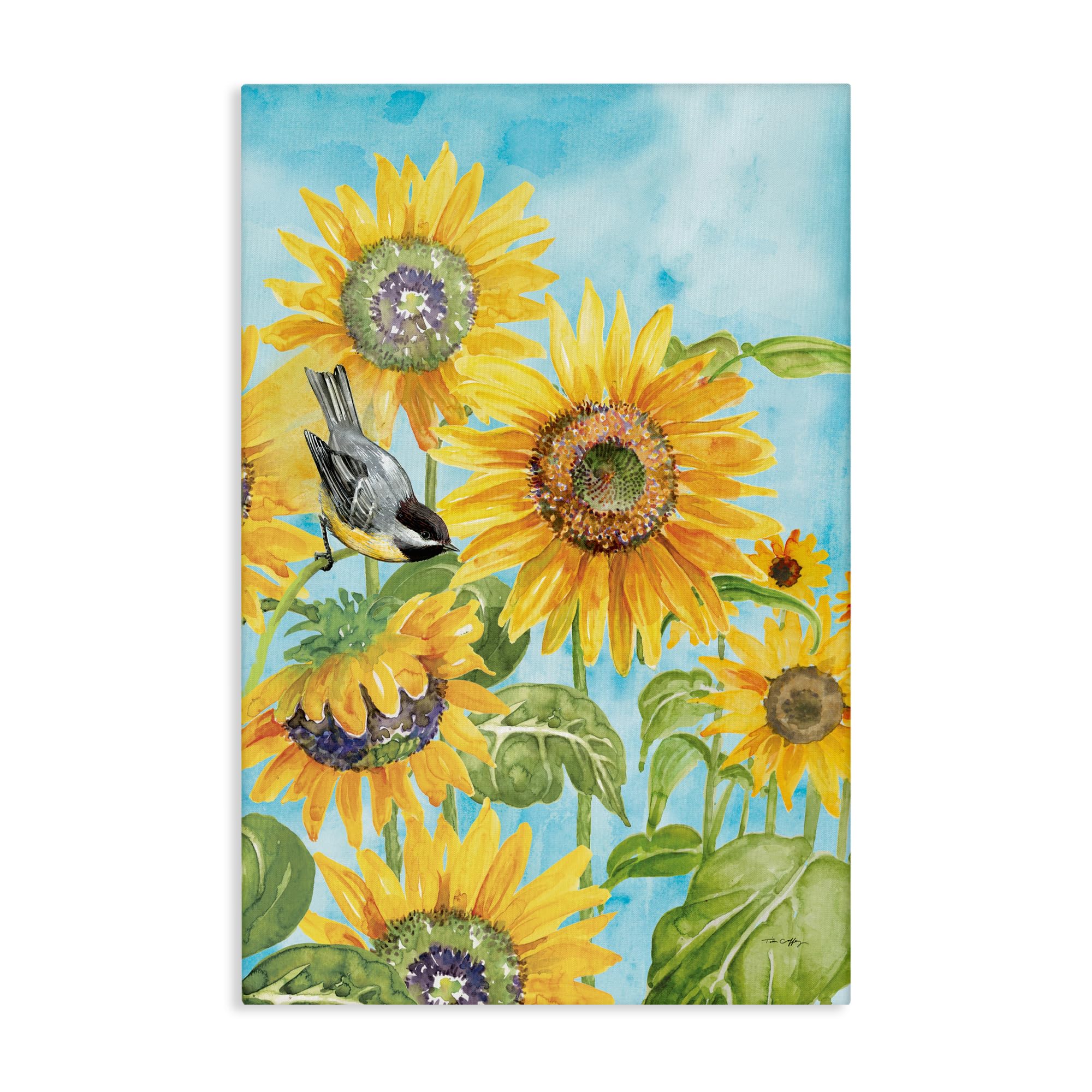 Stupell Industries Unframed 'Sunflower Honey Bird', Canvas Art, 20 X 30 Inches, Easy To Hang And Sturdy, Made In Usa, By Tim Coffey
