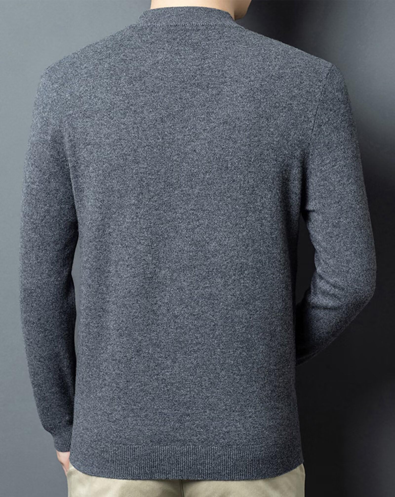 HNVAVQ Maglione 100% Cashmere Uomo Maglia Invernale