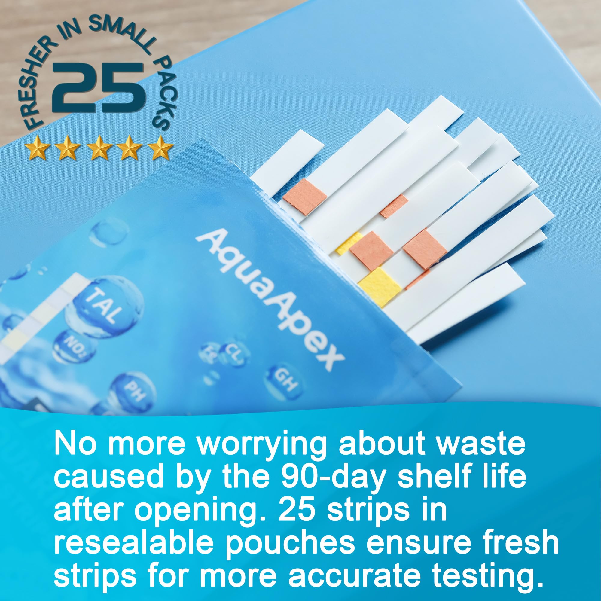Aquarium Test Strips Kit,8-in-1 150 Strips |100 Multi-Test + 50 Ammonia Strips | Ammonia Test Kit for Fish Tank Test Strips | Freshwater & Saltwater | Includes pH, GH, KH, Nitrate Test Kit and More - image 4