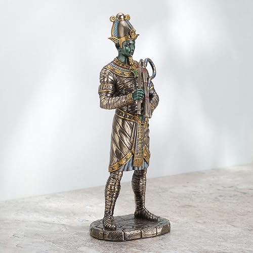 Miniatura 2 de Veronese Design 10 5/8 pulgadas Osiris Antiguo Egipcio Dios de los Muertos Resina Fundida en Frío Acabado Bronce Antiguo Estatua