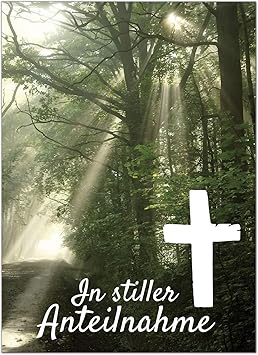 8 X Beileidskarte Mit Umschlag Motiv In Stiller Anteilnahme Wald Lichtung Beerdigung Trauer Sterbefall Tod Anteilnahme Beileid Amazon De Burobedarf Schreibwaren