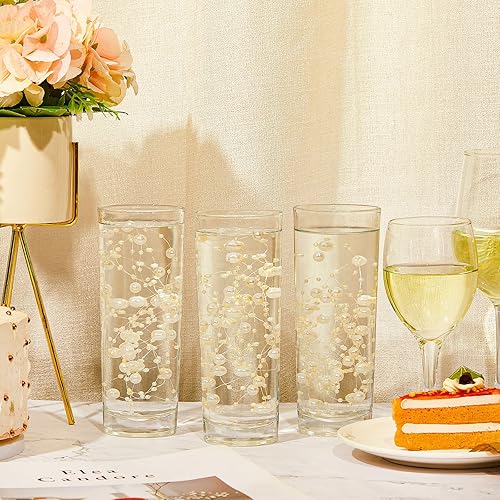 Miniatura 104 de Tondiamo 24 piezas de perlas artificiales para velas flotantes, perlas de imitación, guirnalda de decoración para jarrones, decoración de bodas