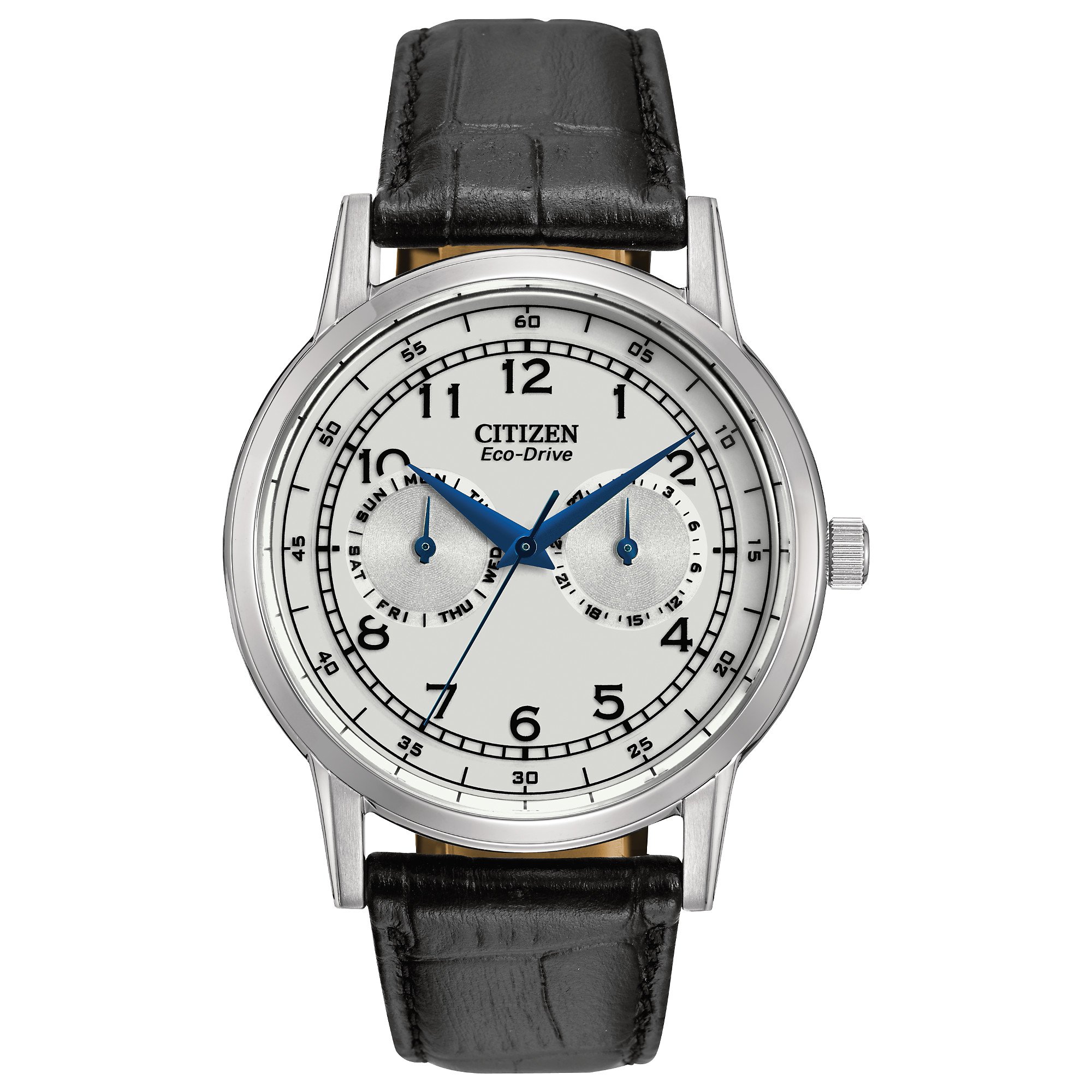 Citizen Watches AO9000-06B Eco-Drive Stainless Steel Day-Date Watch Silver Tone Stainless Steel One 