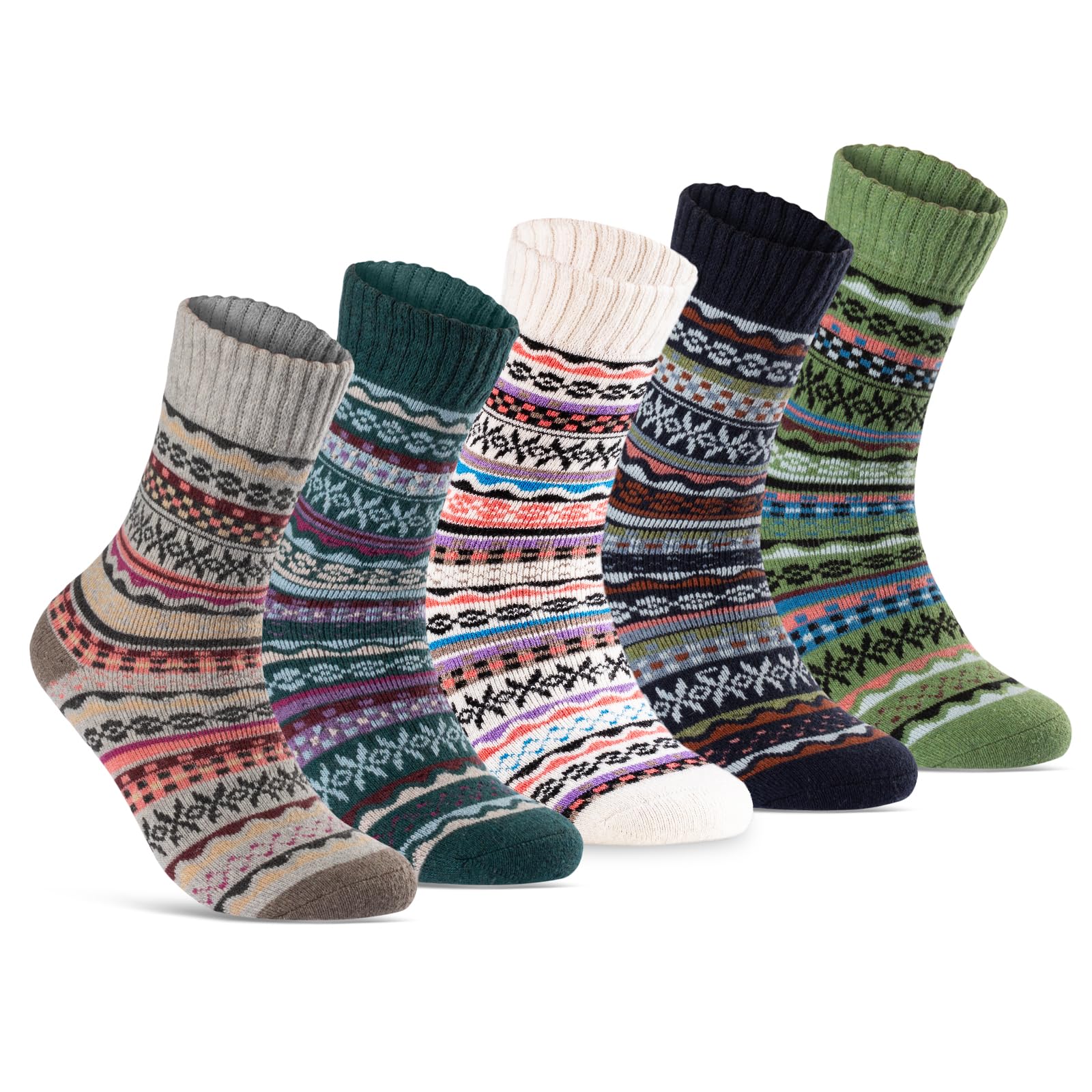 sockenkauf24 5 Paar Wollsocken Damen & Herren Wintersocken weich & warm