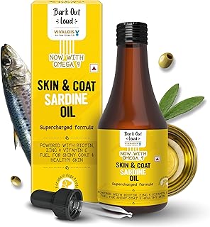 Bark Out Loud by Vivaldis Sardine Oil - Skin & Coat Supplement for Dogs and Cats Formula for Healthy Skin, Glowing Coat & Boosted Immunity, Omega 3,6 & 9 Biotin & Zinc (Dogs & Cats) 200ml-picture-17