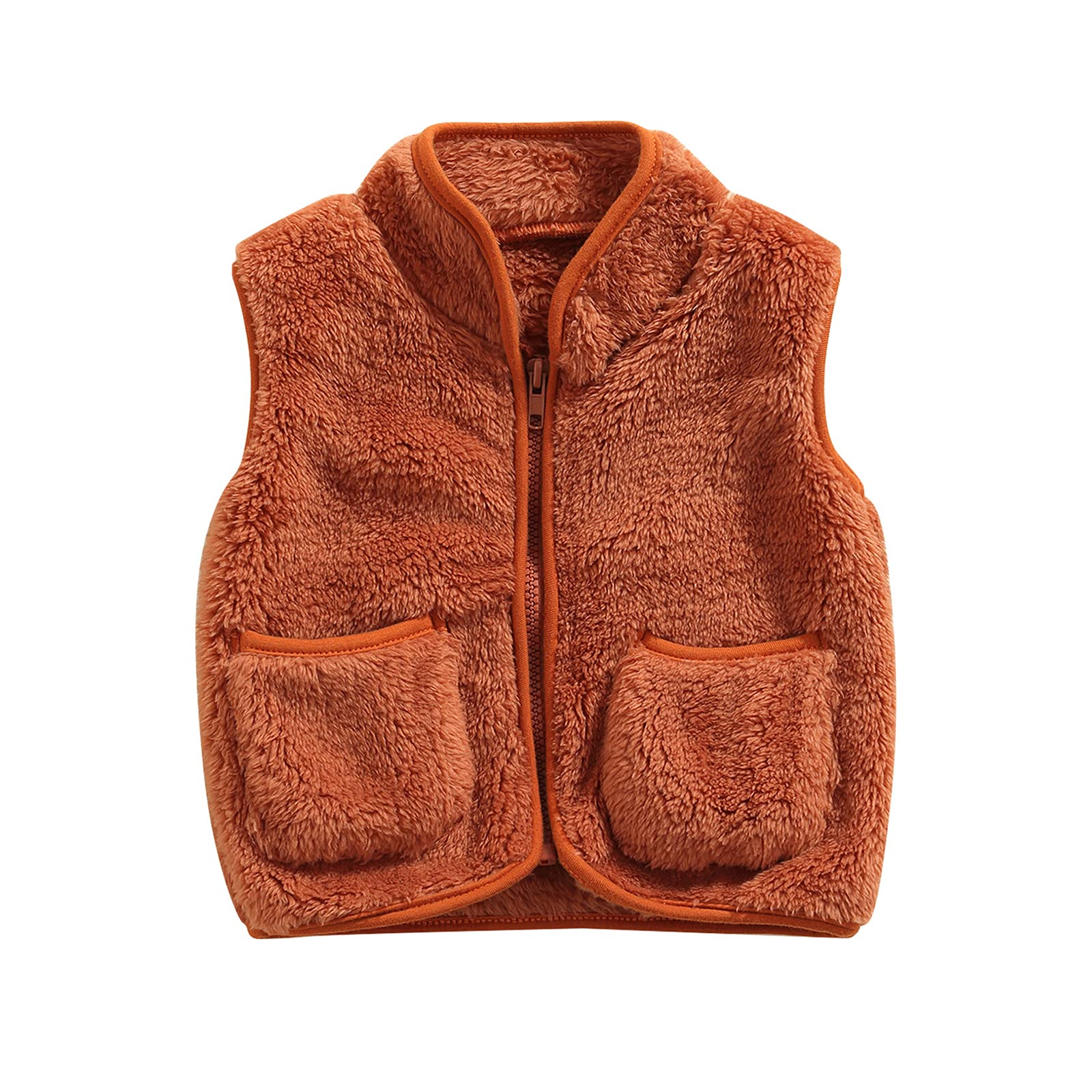 Toddler Baby Girl Boys Sleeveless Fleece Plush Vest Sherpa Waistcoat