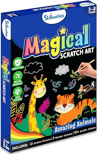 Miniatura 9 de Skillmatics Libro de arte mágico para niños, desata la creatividad con animales, regalo para edades de 3 a 8 años