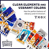 Vista 7 de Baraja de cartas de tarot moderna con guía de 194 páginas y 78 cartas de tarot basadas en Rider-Waite, perfecta para principiantes y expertos, tarot
