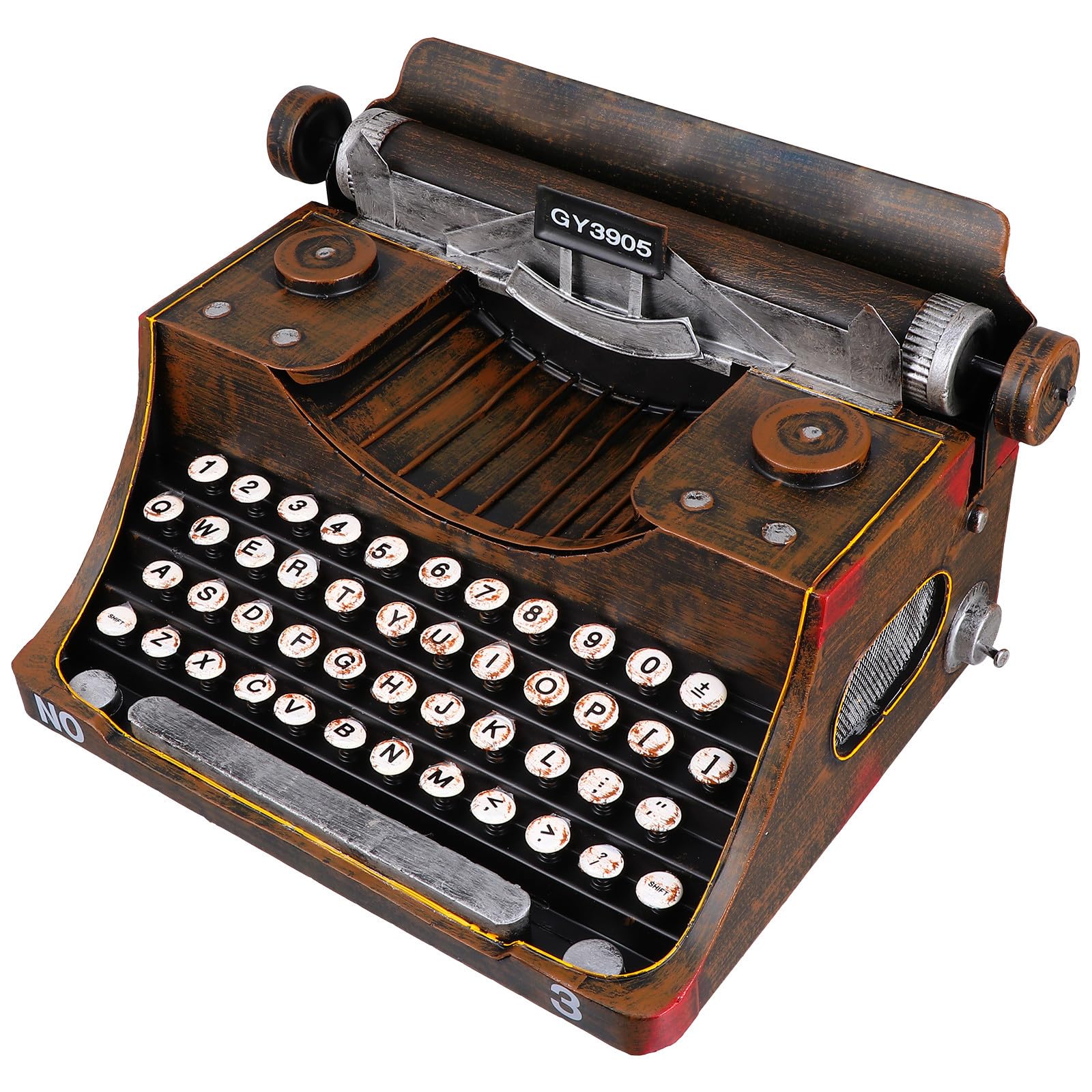 ABOOFAN Macchina da Scrivere Vintage in Ferro, Ornamento Nero