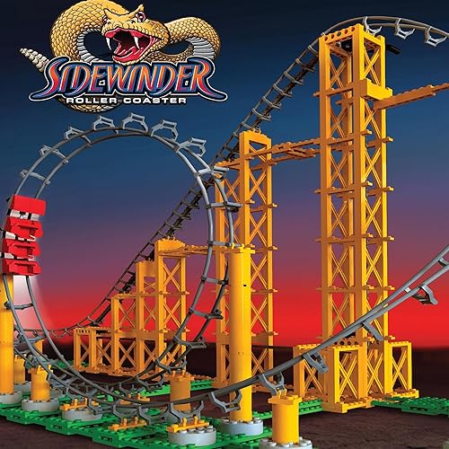 Miniatura 7 de Sidewinder - 825 piezas, juego de ladrillos de construcción, modelo de posavasos con bucle alimentado por gravedad, promueve el aprendizaje STEM