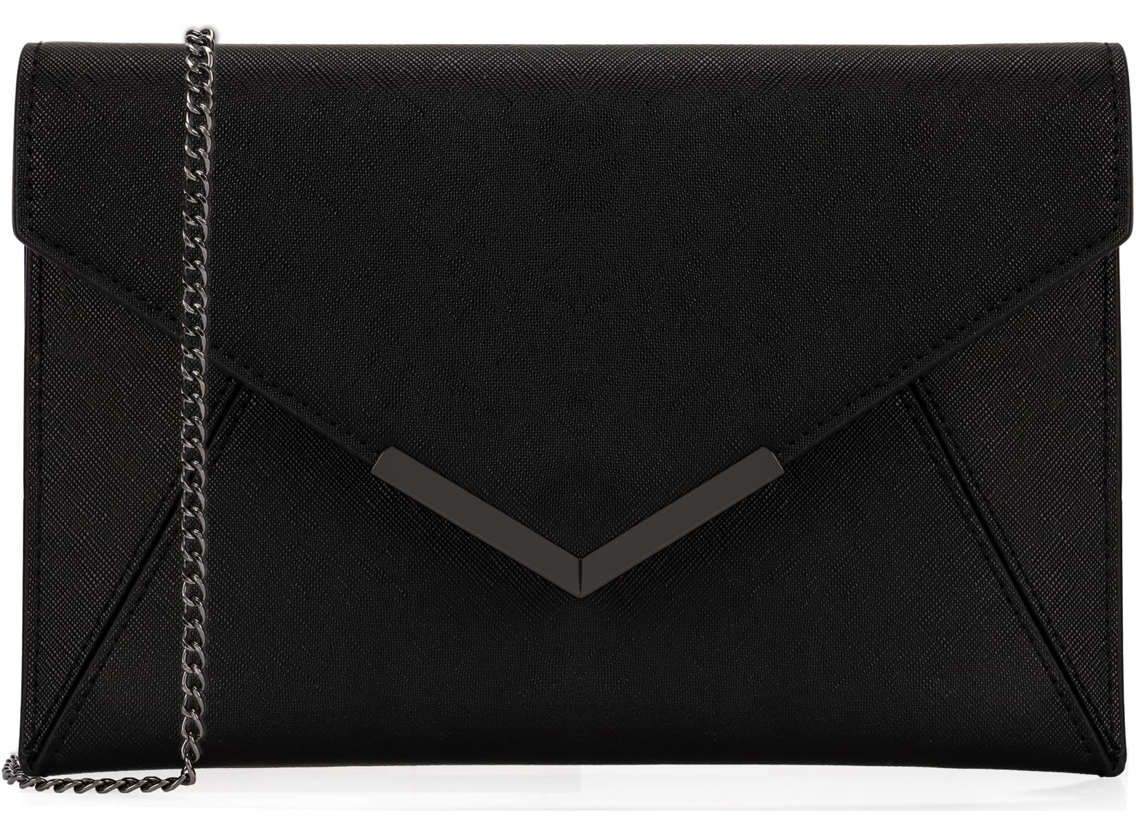 Dexmay Women Envelope Clutch Handbag Medium Saffiano Leather Foldover Clutch Purse