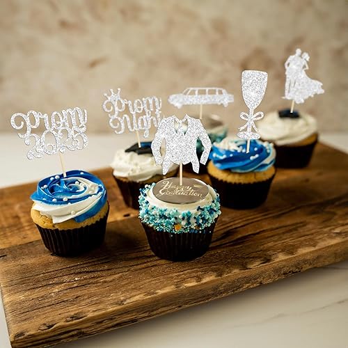 Miniatura 7 de Gyufise 24 decoraciones para cupcakes de graduación para fiesta 2025 de graduación 2025 decoración de graduación 2025 decoraciones universitarias