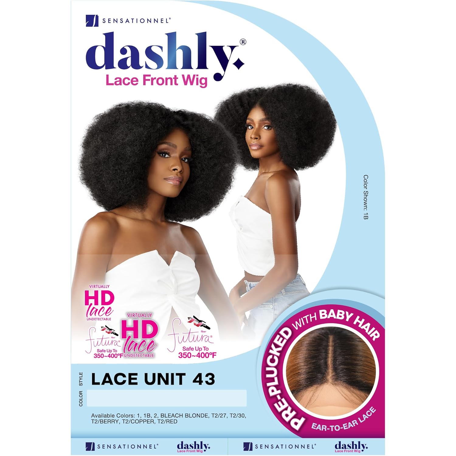 Sensationnel Dashly Lace Front Wig - Unit 43 Hand Tied Laceparting Ear to Ear Synthetic (BLEACHBLONDE)