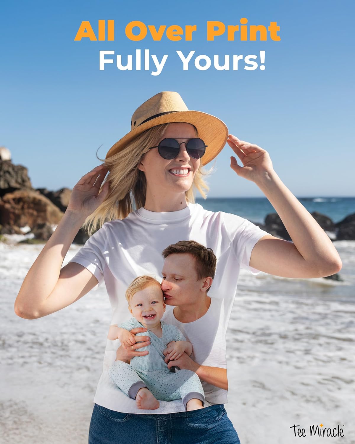 Custom All Over Print T-Shirt - Personalized T-Shirt with Photo, Picture, Text - Gift for Men, Women - Camiseta Personalizada - Image 5