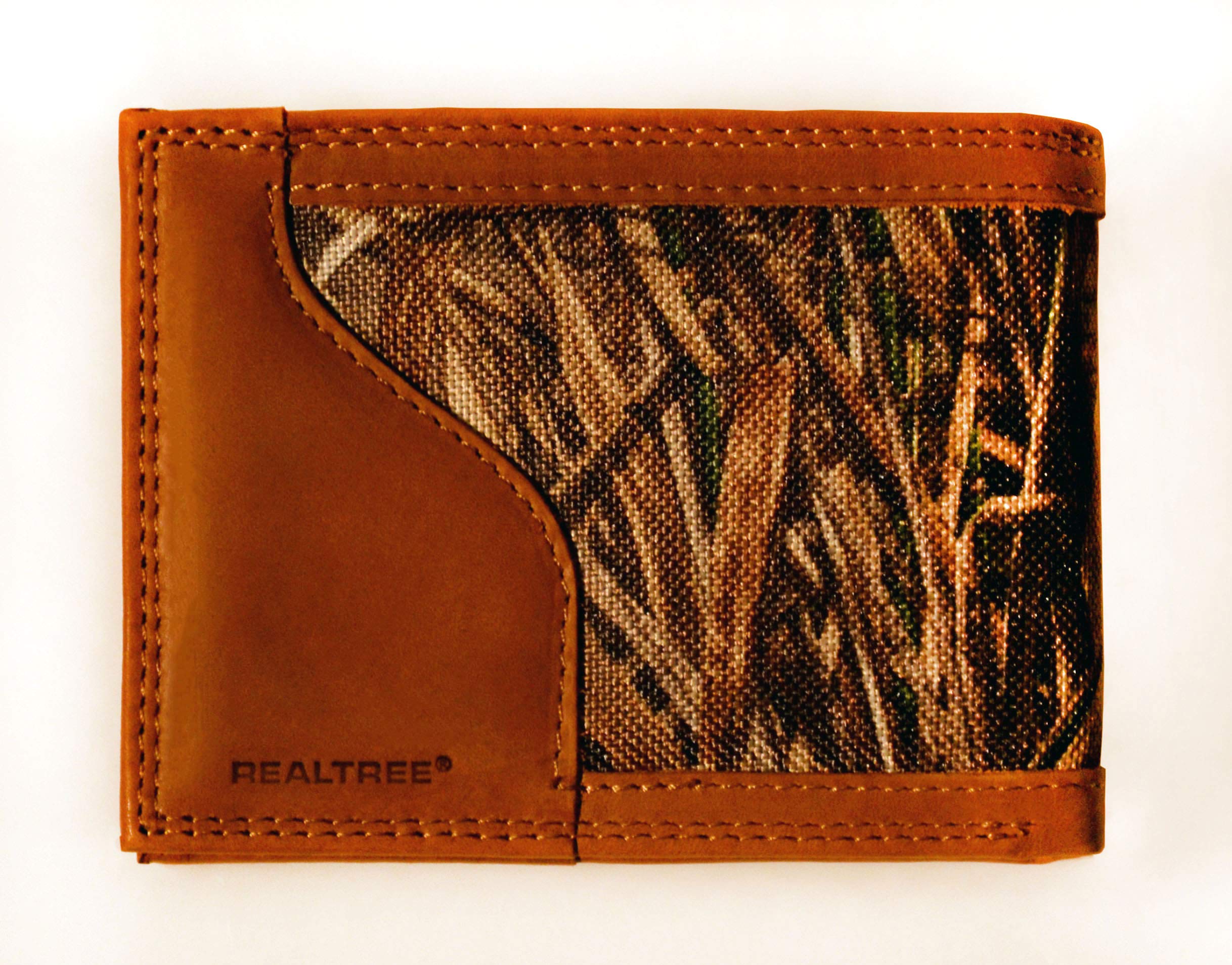 Auburn Tigers Bi-fold Realtree Max-5 Camo & Leather Wallet