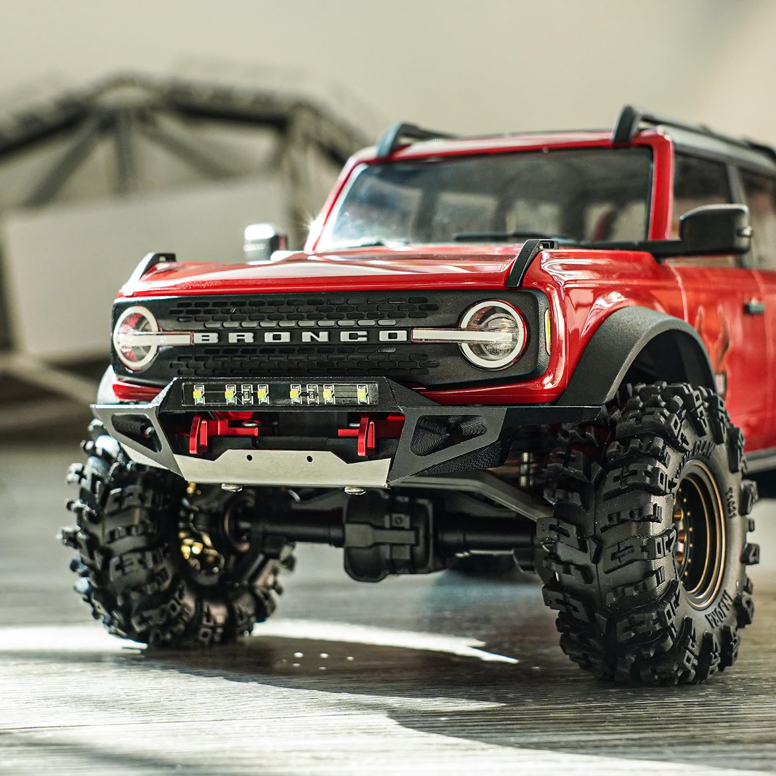 INJORA RC Posteriore Set in Alluminio CNC per TRX4M Bronco Upgrade 1/18 RC Crawler,Anteriore