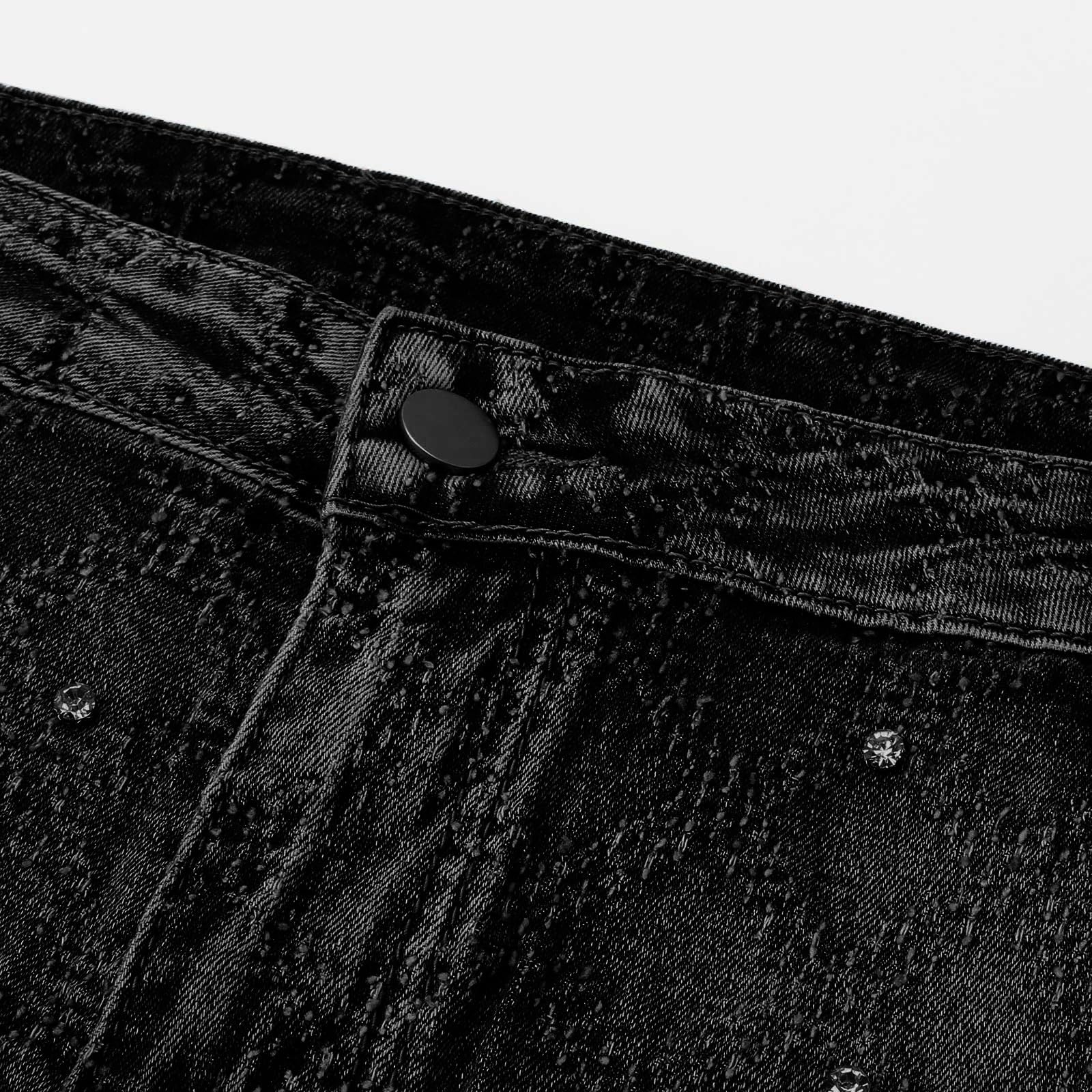 Generico Pantaloni Tuta Uomo, Pantalone Uomo Larghi,Jeans Elasticizzati in Denim con Gamba Dritta per Stile Moderno e Confortevole