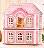Rolife Fairy Rose Cottage zestaw miniaturowych domków, różowy, tworzywo sztuczne, ze światłem, dla dzieci