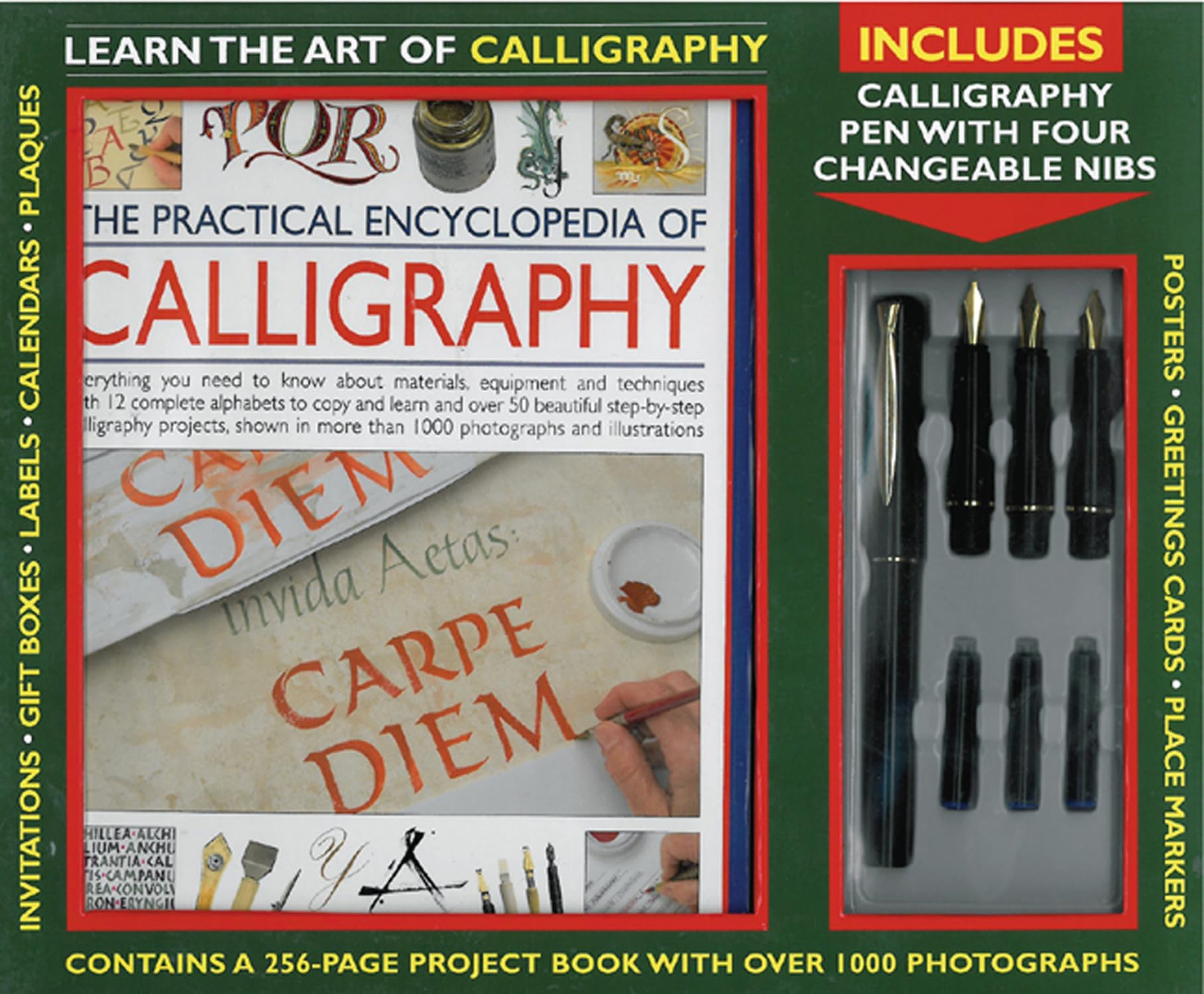 The Practical Encyclopedia of Calligraphy Kit: Learn the Art of Calligraphy: A 256-page Project Book Including a Calligraphy Pen with Four Changeable Nibs Misc. Supplies โ March 16, 2013